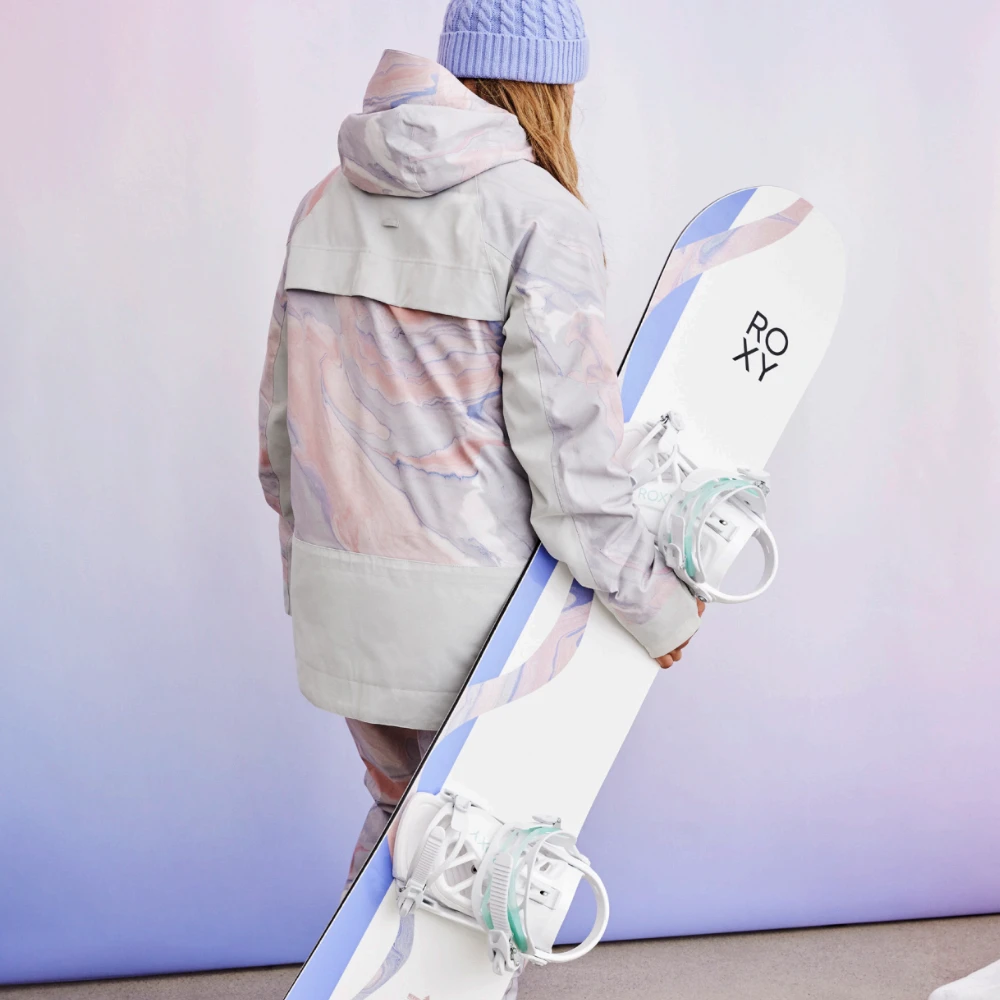 Roxy Womens Xoxo Pro 145 Snowboard + Viva White Snowboardbindingen + Pipe Bag Cascade Camo 157 - Afbeelding 2