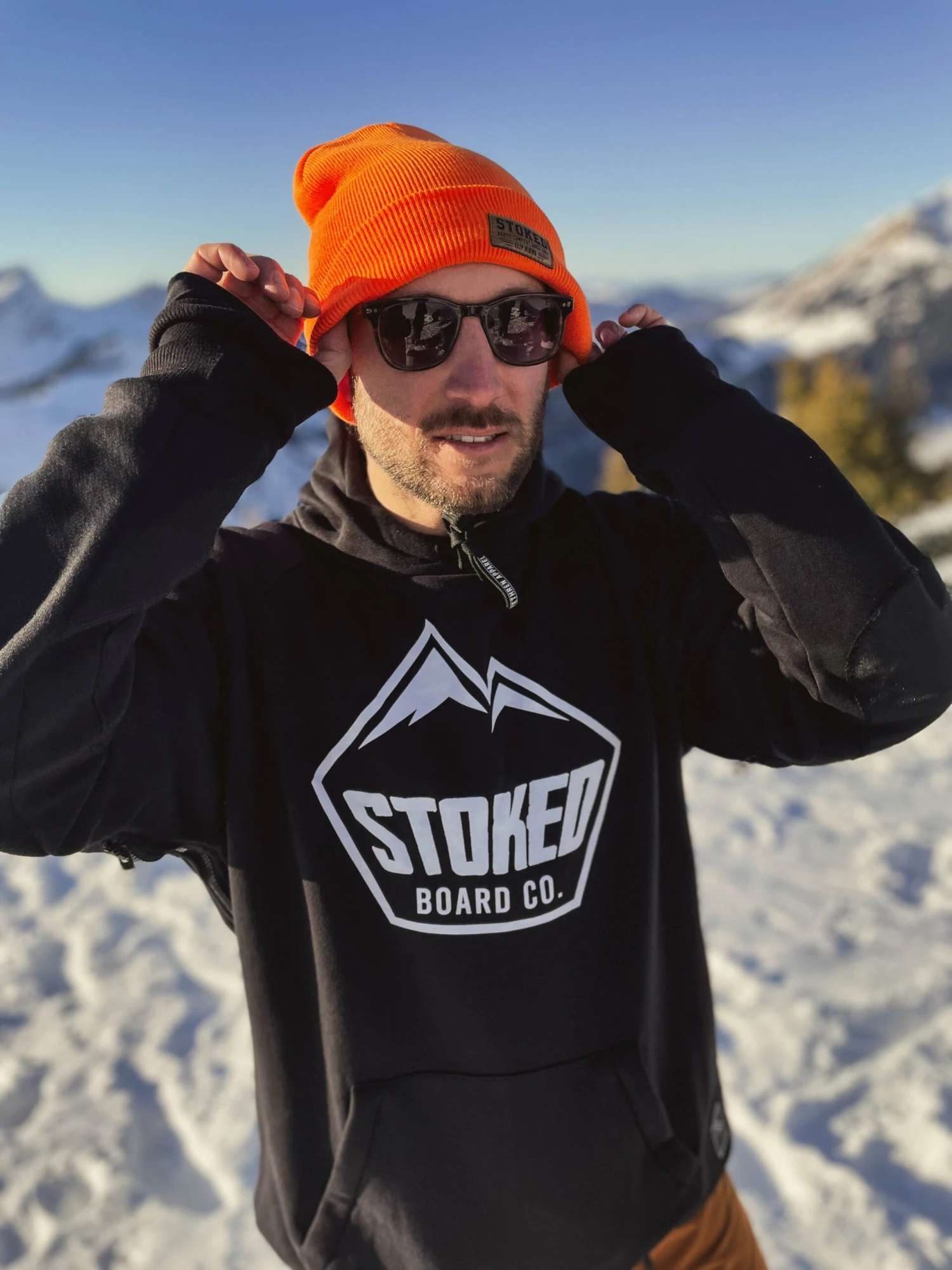 Stoked Shred Snowboard Hoodie Black - Afbeelding 2