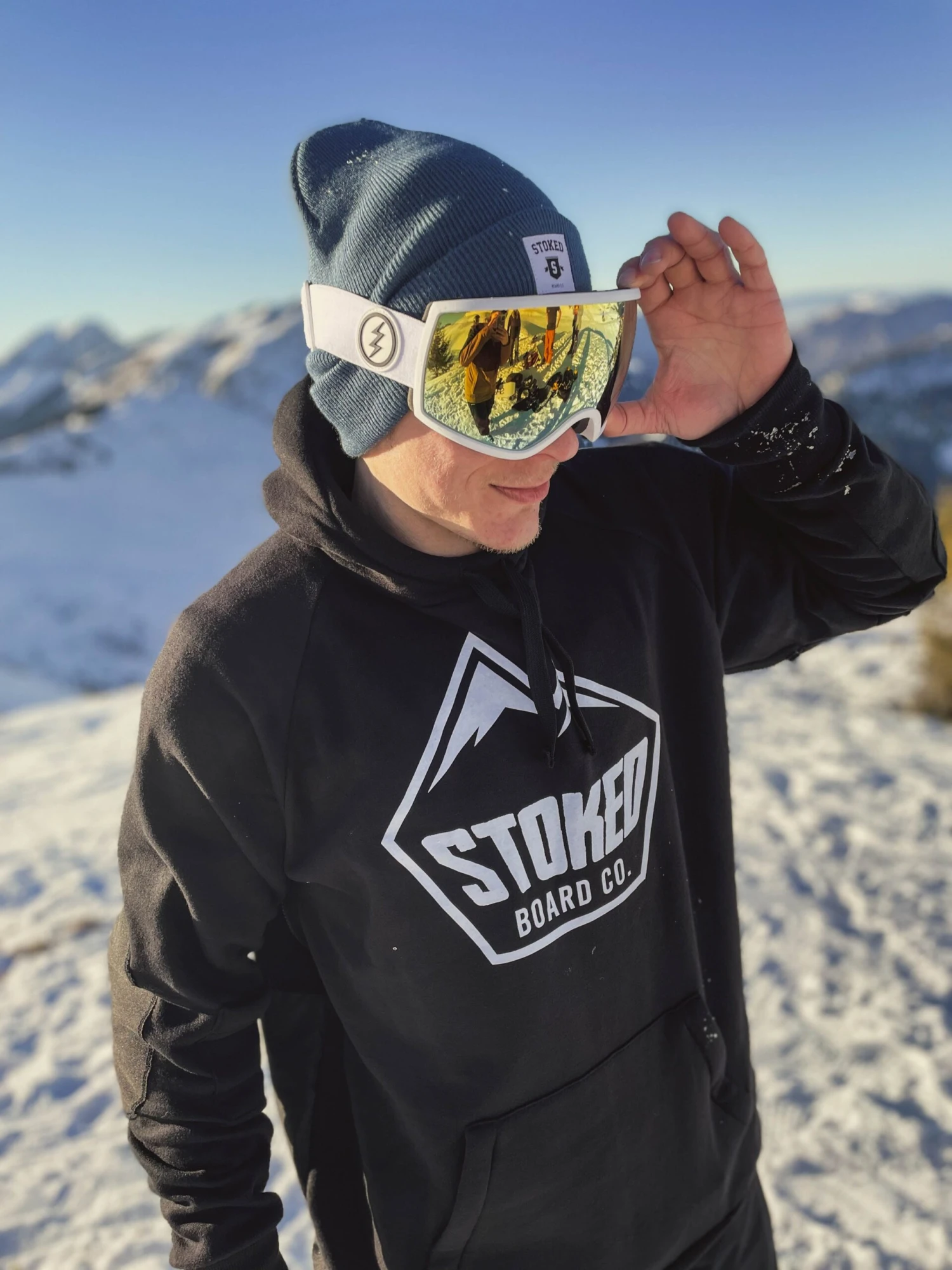 Stoked Shred Snowboard Hoodie Black - Afbeelding 10