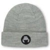 Crab Grab Circle Patch Beanie Heather Grey