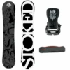 Black LP 157W Snowboard + Transfer Black Snowboardbindingen + Pipe Snowboardbag Steel Grey 157