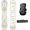 Aguila White 155 Snowboard + V Pro Snowboardbindingen + Pipe Snowboardbag Steel Grey 157