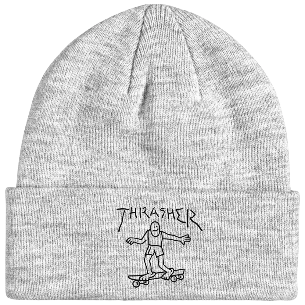 Thrasher Gonz Embroidered Beanie Heather Grey